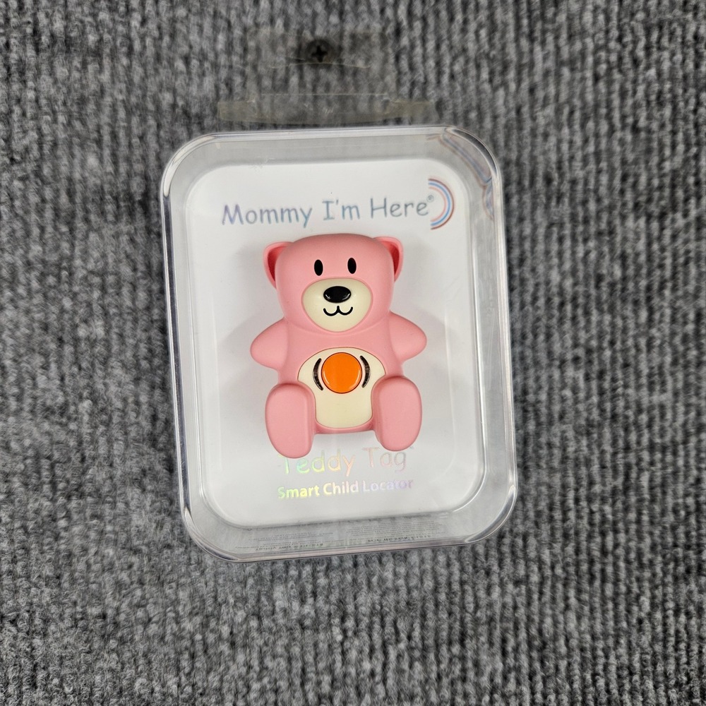 Mommy I'm Here Teddy Tag Smart Child Locator Pink Bluetooth Tracker New